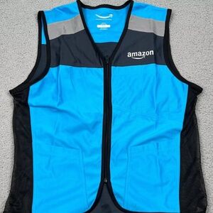 Amazon flex reflective safety vest employee Zip up XL pockets new sealed
